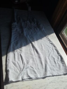 Silver Sparkle Slip Dress
